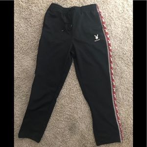 RARE Playboy Track Pants Black/Red/White